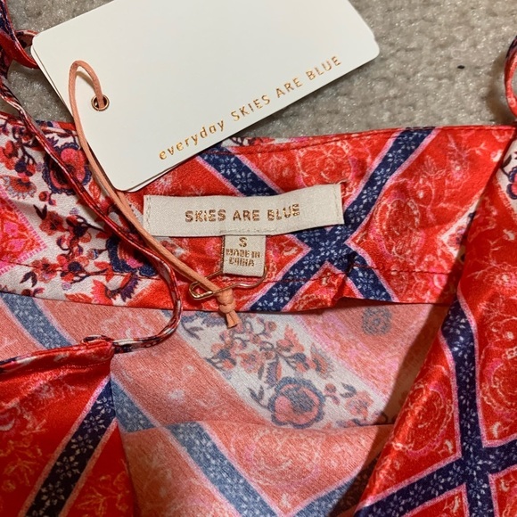 NWT Skies Are Blue Midi Floral Slip Dress Women Small Adjustable Straps - Picture 8 of 8